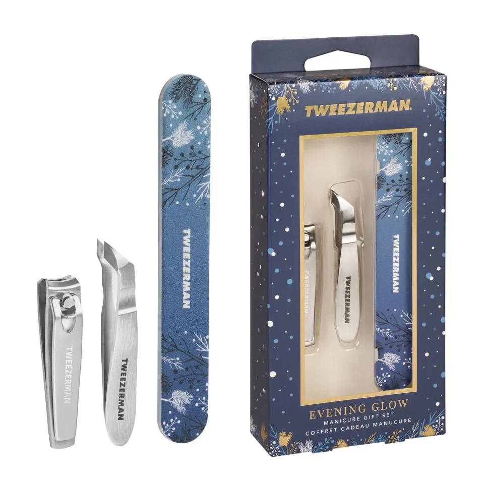 Tweezerman Evening Glow manikyrset present 3-delar