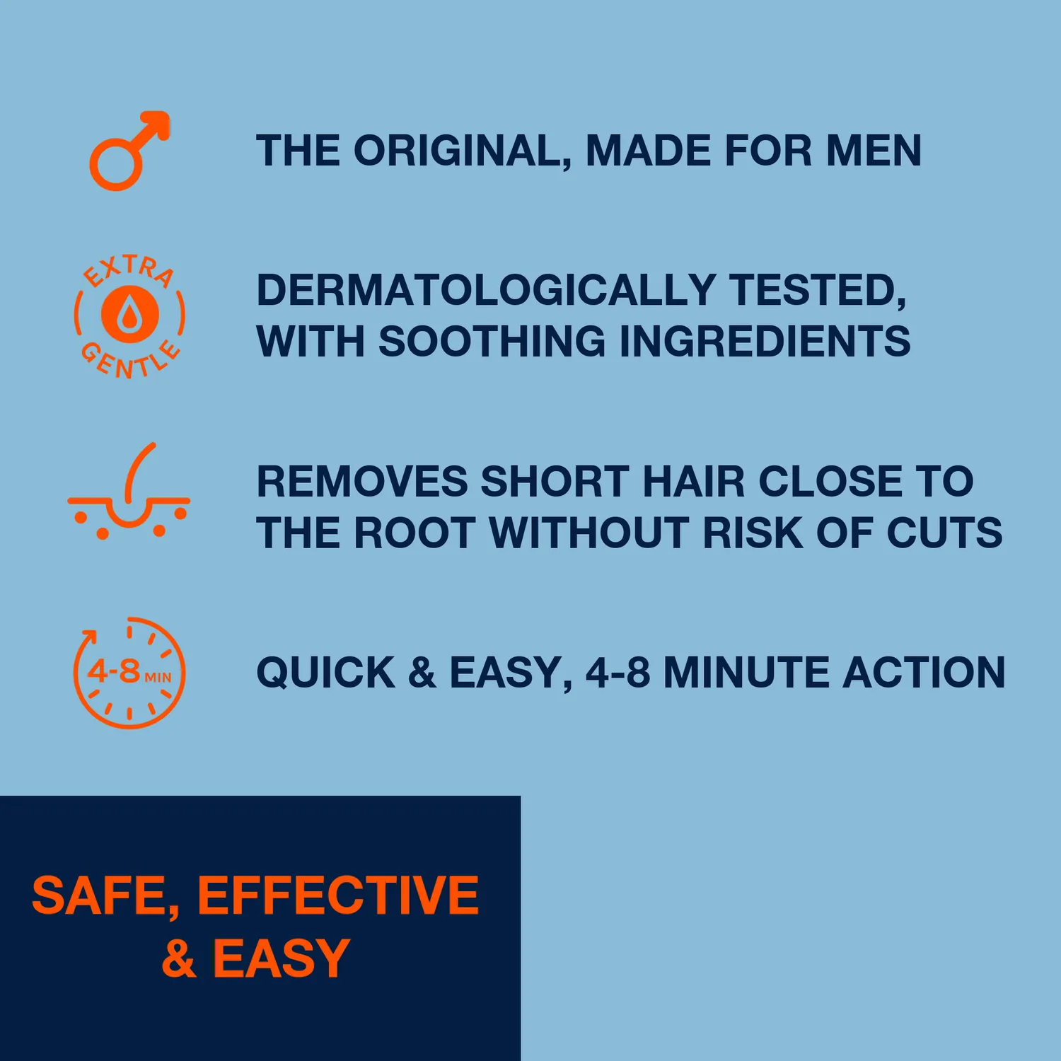 No Hair Crew Body hårborttagningskräm för män 200 ml grovt hår