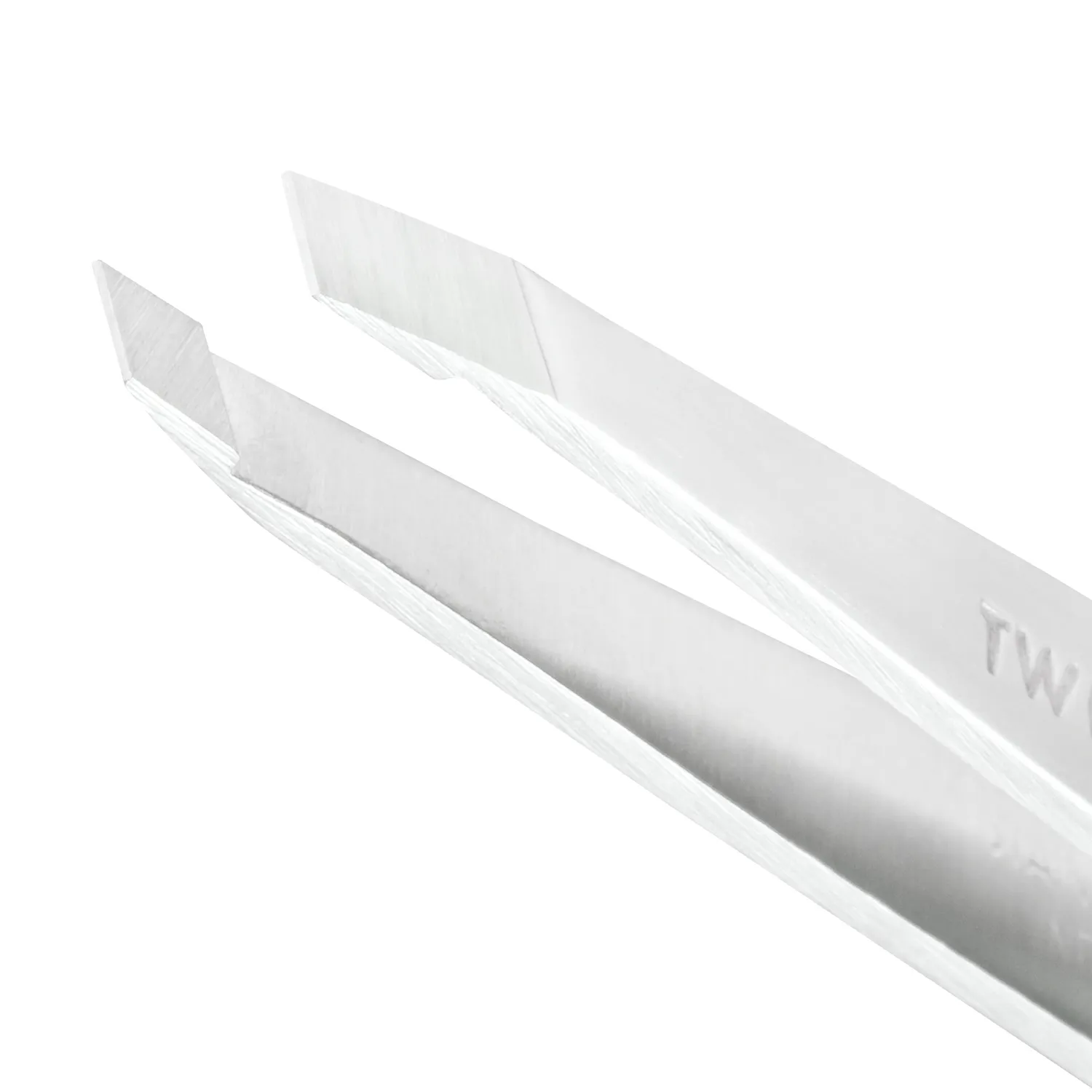 Tweezerman Platinum Silver slant pincett pärlemor