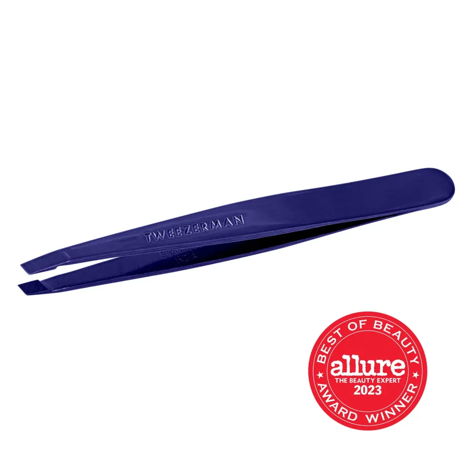 Tweezerman Slant Cobalt Blue pincett koboltblå precis