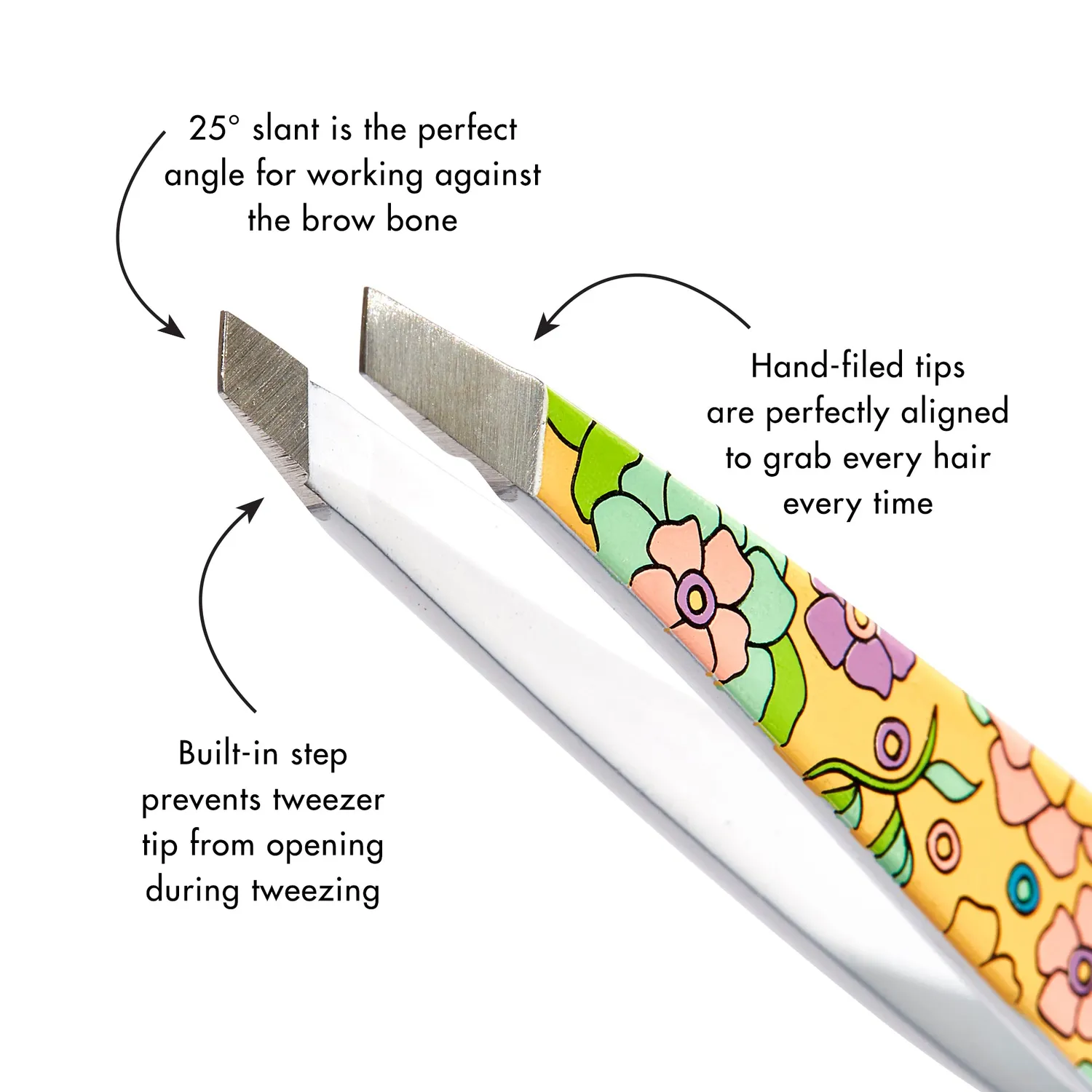 Tweezerman Vintage Floral Mini Slant pincett blommig mini