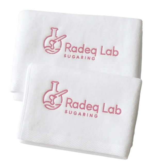 Radeq Lab Prestige frottéhandduk bomull med logo