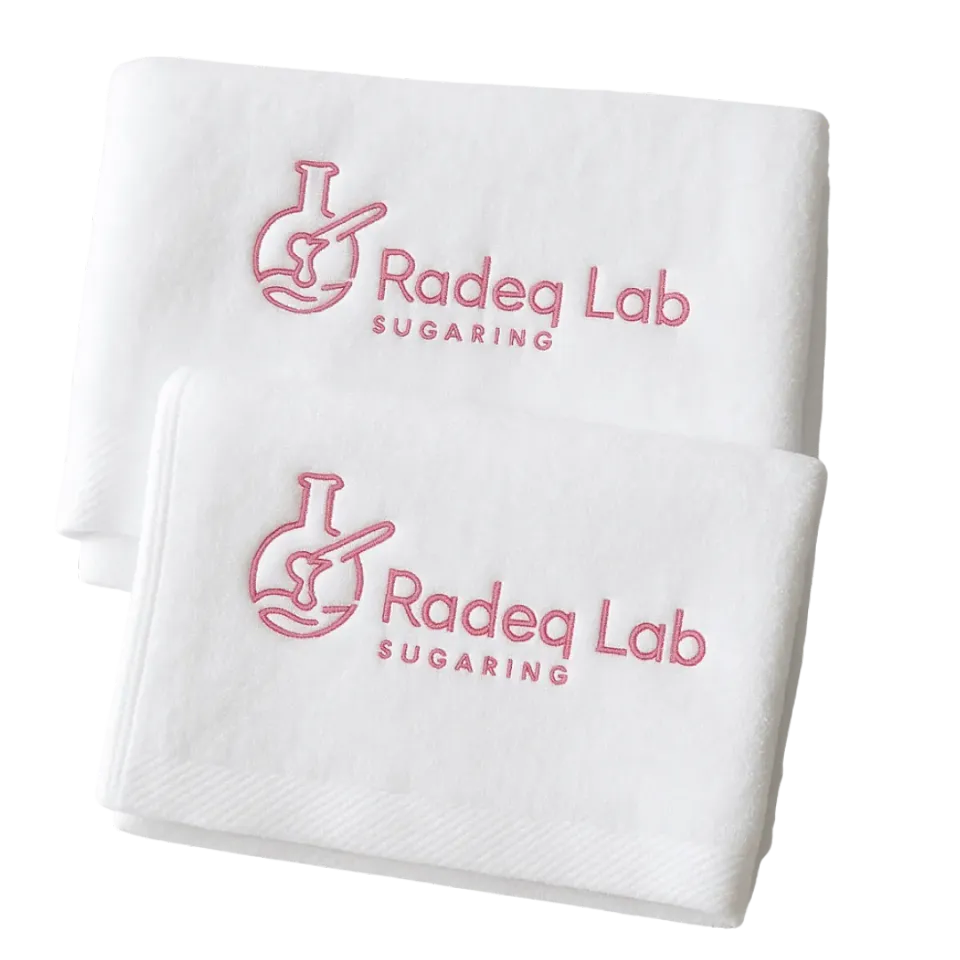Radeq Lab Prestige frottéhandduk bomull med logo