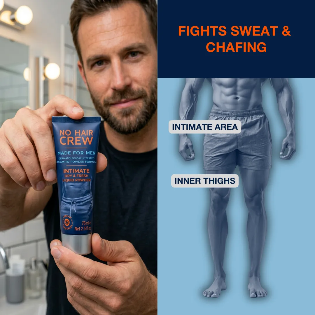 No Hair Crew Intimate Dry & Fresh flytande puder 75 ml kylande