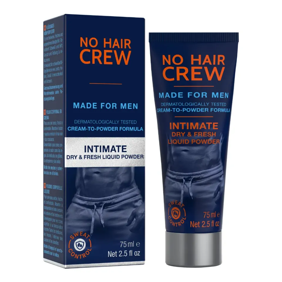 No Hair Crew Intimate Dry & Fresh flytande puder 75 ml kylande