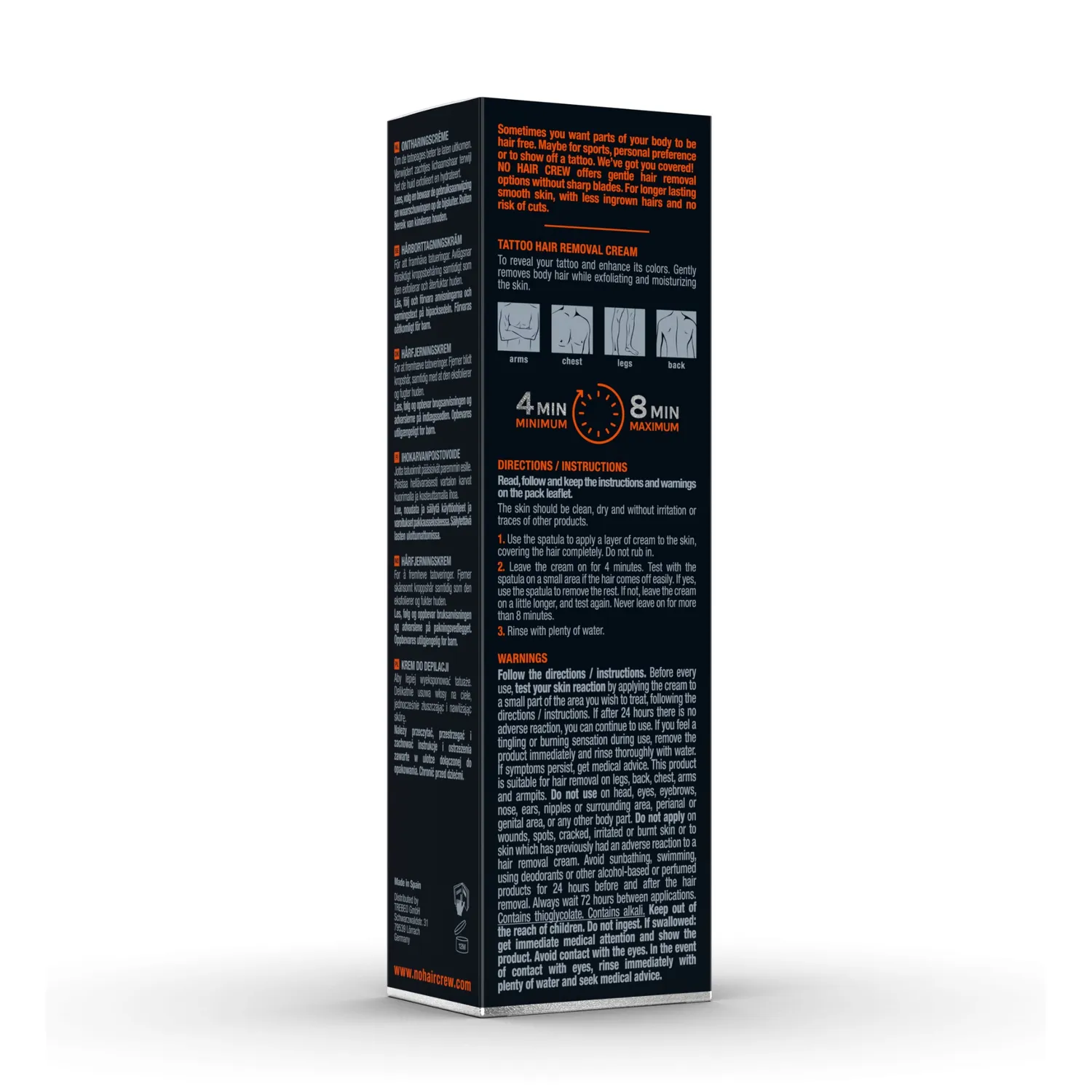 No Hair Crew Tattoo hårborttagningskräm 150 ml sheasmör