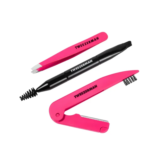 Tweezerman Mini Brow Rescue Kit brynset 3-delar resa
