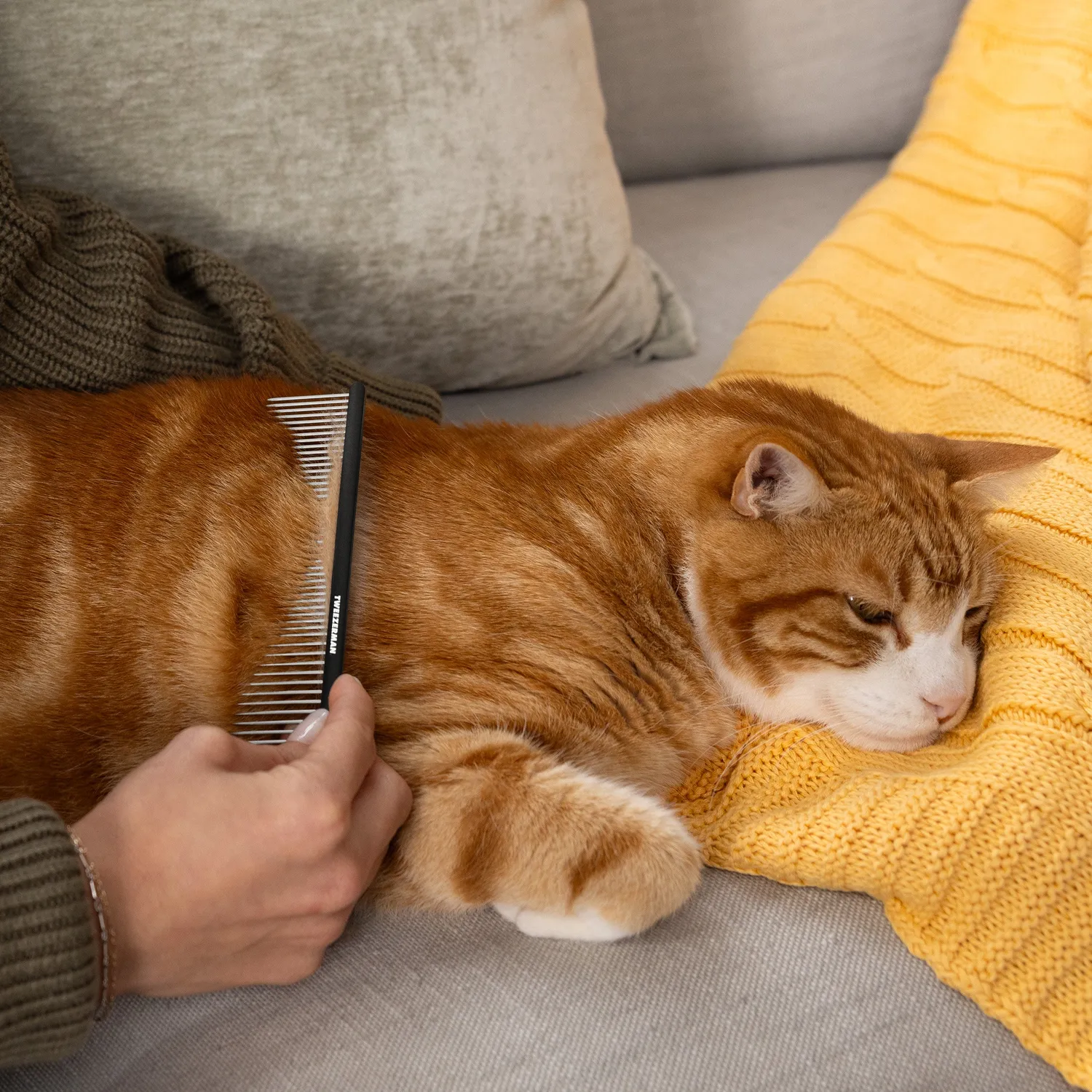Tweezerman Dual-Sided pälskam för hund och katt