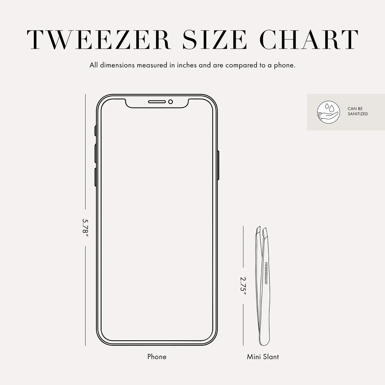 Tweezerman Granite Sky Mini Slant pincett mini