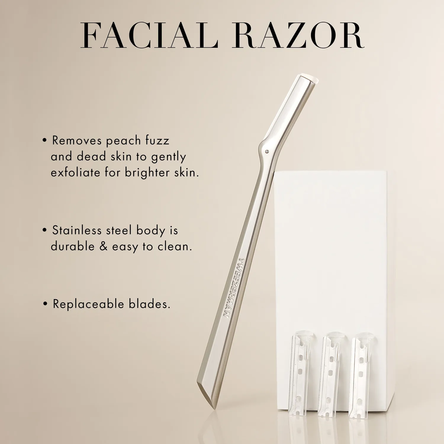 Tweezerman Facial Razor ansiktsrakhyvel stål