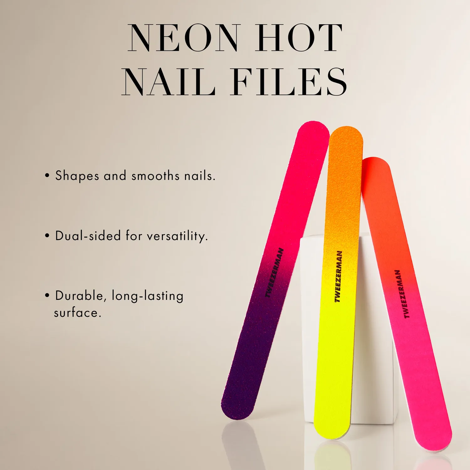 Tweezerman Neon Hot nagelfil 3-pack 100/180 grit
